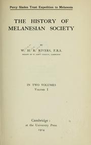 Cover of: The history of Melanesian society