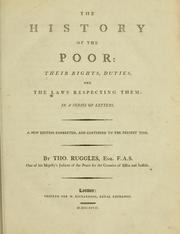 Cover of: The history of the poor by Thomas Ruggles