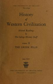 Cover of: History of Western civilization by University of Chicago. Dept. of History