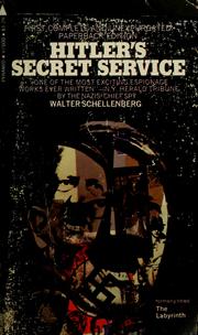 Cover of: Hitler's Secret Service by Walter Schellenberg