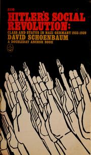 Cover of: Hitler's social revolution by David Schoenbaum