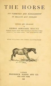 Cover of: The horse by George Armatage