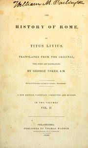 Cover of: The history of Rome by Titus Livius
