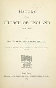 Cover of: History of the Church of England from 1660