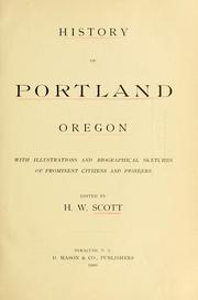 Cover of: History of Portland, Oregon by Harvey Whitefield Scott