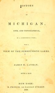 Cover of: History of Michigan, civil and topographical