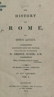 Cover of: The history of Rome. by Titus Livius