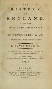 Cover of: The history of England by David Hume