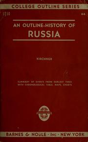 Cover of: A history of Russia by Walther Kirchner