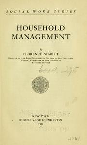 Cover of: Household management. by Florence Nesbitt