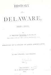 Cover of: History of Delaware: 1609-1888