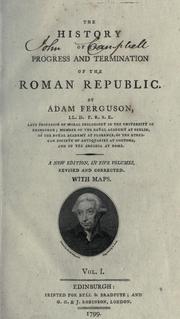 Cover of: The history of the progress and termination of the Roman Republic.