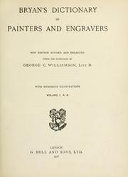 Cover of: Bryan's dictionary of painters and engravers.