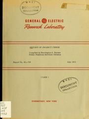 Cover of: History of Project Cirrus / compiled by Barrington S. Havens.