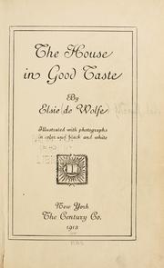 Cover of: The house in good taste