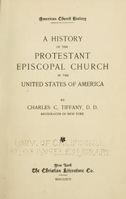 Cover of: A history of the Protestant Episcopal church in the United States of America