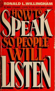 Cover of: How to speak so people will listen