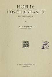 Cover of: Hofliv hos Christian IX.