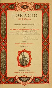 Cover of: Horacio en España