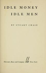 Cover of: Idle money idle men