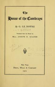 Cover of: The house of the Combrays by G. Lenotre