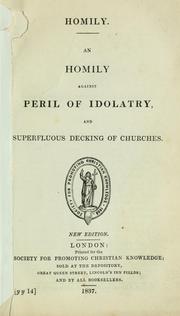 Cover of: An homily against peril of idolatry
