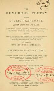 Cover of: The humorous poetry of the English language by James Parton