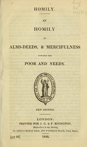 An homily of alms-deeds, and mercifulness toward the poor and needy
