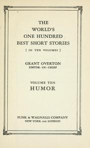 Cover of: Humor by Grant Martin Overton