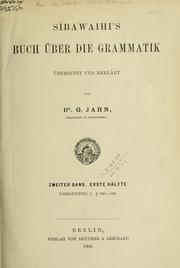 Cover of: Sibawayhi's Buch über die Grammatik by 'Amr ibn 'Utmn called Sbawaih