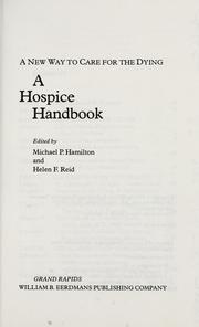 Cover of: Hospice handbook