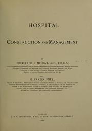 Cover of: Hospital construction and management.