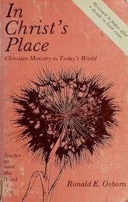 Cover of: In Christ's place: Christian ministry in today's world
