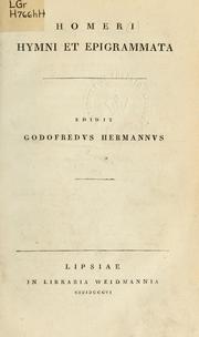 Cover of: Hymni et Epigrammata