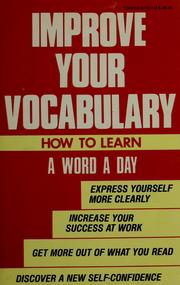 Cover of: Improve your vocabulary by [written by Theresa Kryst Fertig]