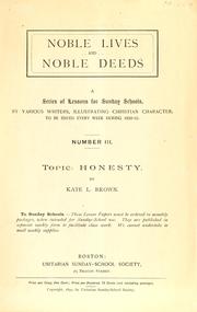 Front cover of Honesty by Kate L. Brown