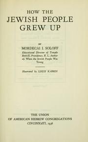 Cover of: How the Jewish people grew up