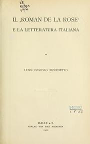 Cover of: "Roman de la rose" e la letteratura italiana.