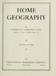 Cover of: Home geography | Harold W. Fairbanks