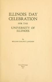 Illinois celebration for the University of Illinos by Langdon, William Chauncy
