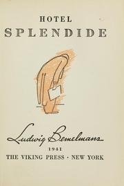 Cover of: Hotel Splendide | Ludwig Bemelmans