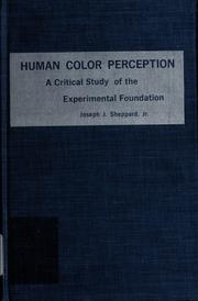 Cover of: Human color perception by Joseph J. Sheppard