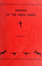 Cover of: Indians of the Mesa Verde