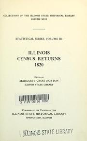 Cover of: Illinois census returns, 1820