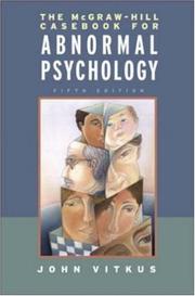 Cover of: McGraw-Hill Casebook in Abnormal Psychology