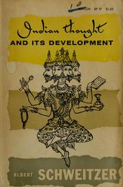 Cover of: Indian thought and its development.