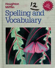 Cover of: Houghton Mifflin spelling and vocabulary by Edmund H. Henderson