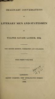 Cover of: Imaginary conversations of literary mem and statesmen by Walter Savage Landor