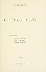 Cover of: Illinois monuments at Gettysburg by John L. Beveridge