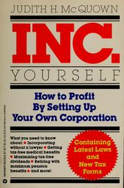 Cover of: Inc. yourself | Judith H. McQuown